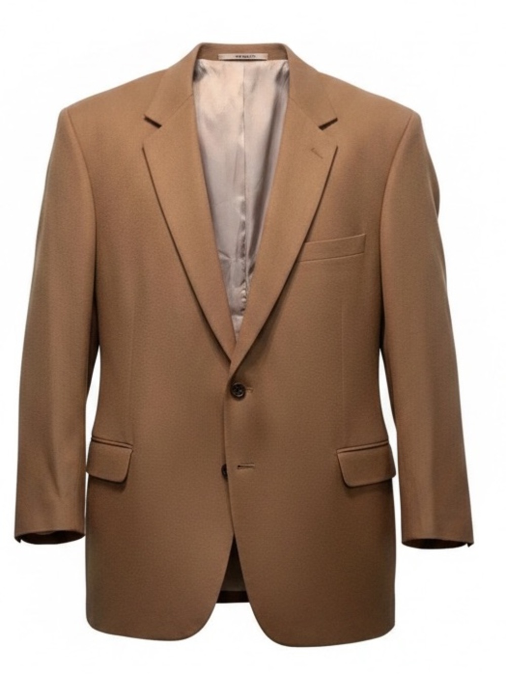 Jos A Bank Blazer Mens Size 48R 100% Cashmere Tan Two Button Sport Coat Jacket